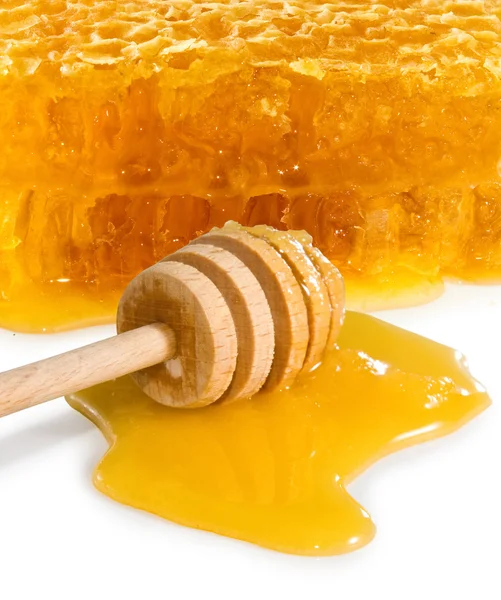 Imagen de panal y miel de cerca —  Fotos de Stock
