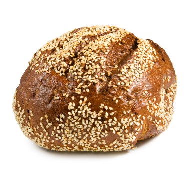 yuvarlak ekmek yakın çekim izole görüntü