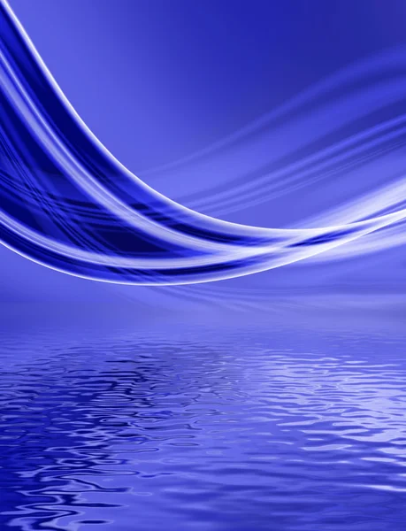 Obraz Abstrakcja wody na niebieskim tle zbliżenie — Zdjęcie stockowe