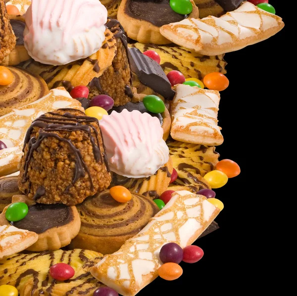 Imagem muitos biscoitos deliciosos fechar — Fotografia de Stock