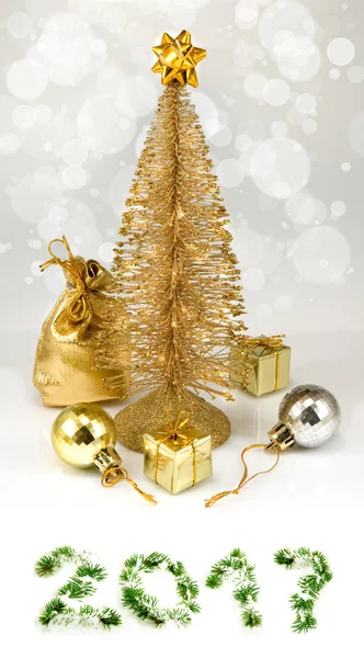 Imagen de muchas decoraciones de Navidad primer plano —  Fotos de Stock
