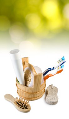 Banyo aksesuarları closeup izole görüntü