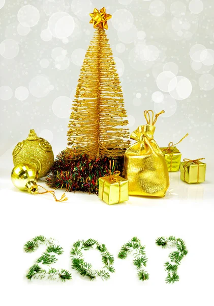 Image of many Christmas decorations closeup — Stock Photo, Image