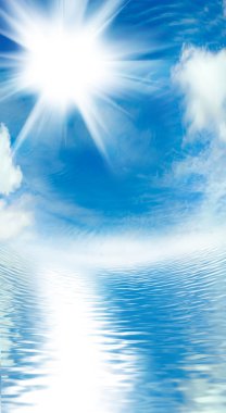 mavi arka plan su soyut resim kapat