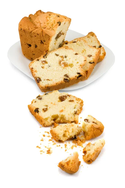Bild von Kuchen auf weißem Hintergrund — Stockfoto