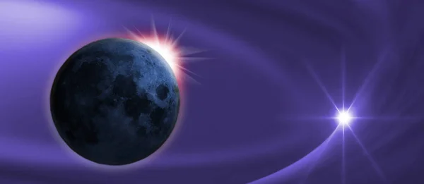 Imagem Abstrata Eclipse Solar Elementos Desta Imagem Fornecidos Pela Nasa — Fotografia de Stock