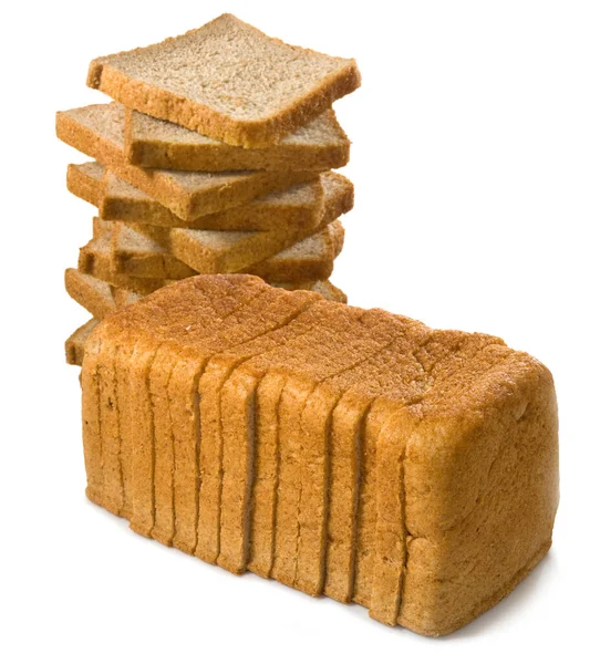 Isolated Image Heap Bread White Background — Stock Photo, Image