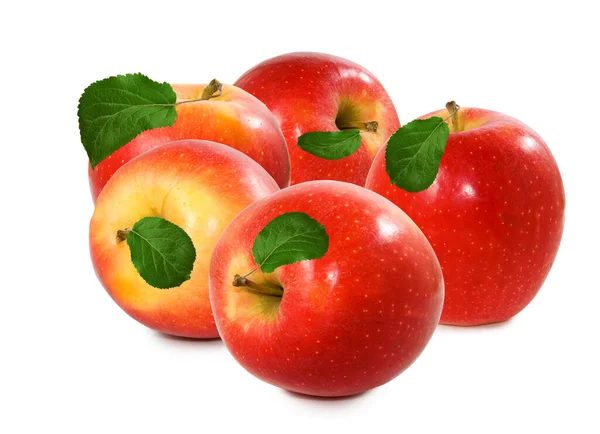 Isoliertes Bild Von Äpfeln Auf Weißem Hintergrund — Stockfoto