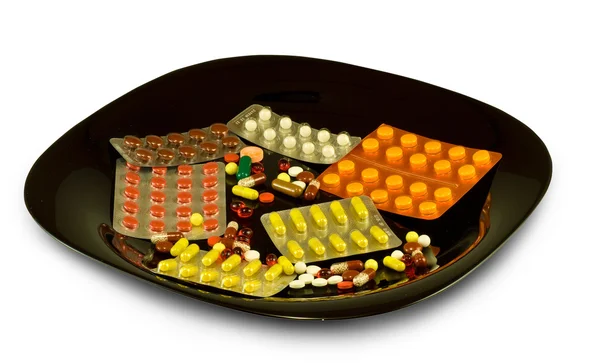 Isolated image of different pills — Stock Photo, Image