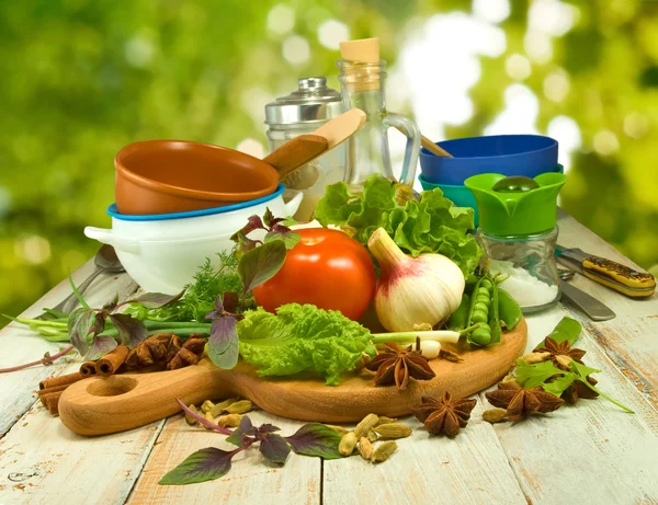 Imagen de verduras y hierbas — Foto de Stock