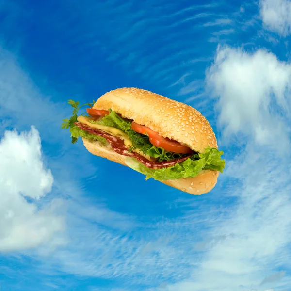 Szendvics ellen az égen — Stock Fotó
