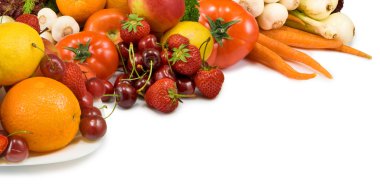 görüntü çok olgunlaşmış meyve ve sebzeler 