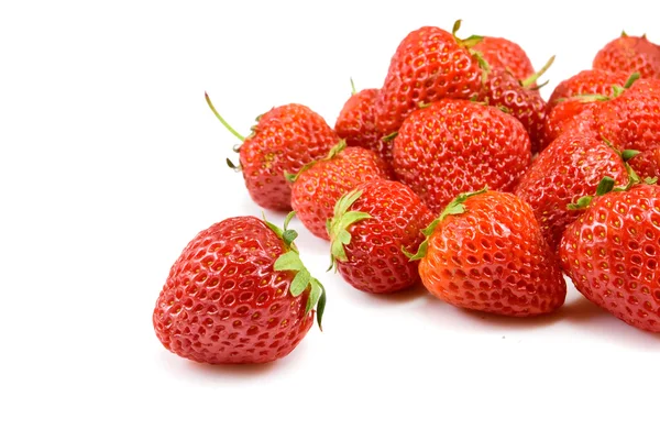 Strawberries on white background closeup — Stock Photo, Image