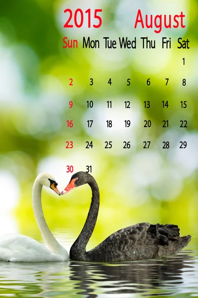 Calendarul 2015. August — Fotografie, imagine de stoc