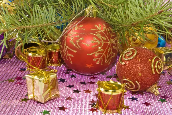 Imagem de muitas decorações de árvore de Natal — Fotografia de Stock