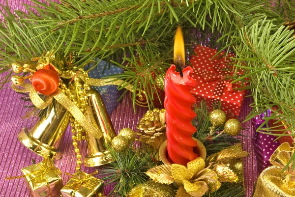 Image of Christmas candle — Stock Photo, Image