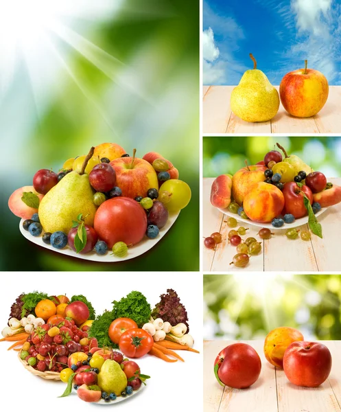 Different fruits and vegetables — Stock Photo, Image