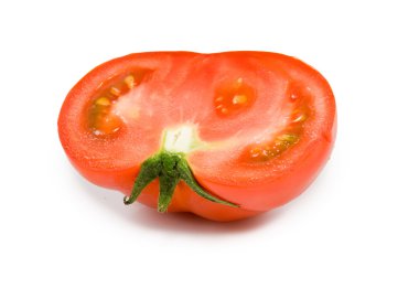 Beyaz arkaplanda domates
