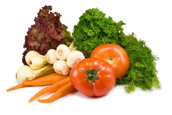 Zöldség, fehér háttér — Stock Fotó