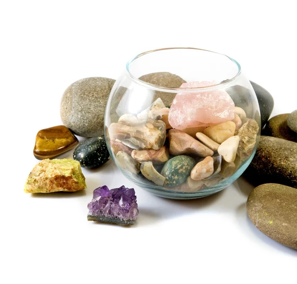 Isolated image of different stones — Stock Photo, Image