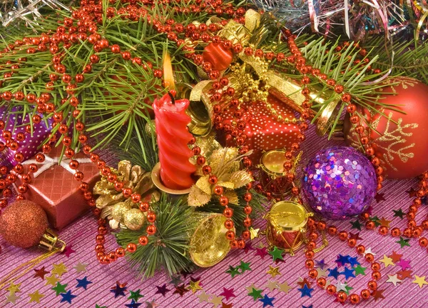 Bilden av julgransdekorationer — Stockfoto