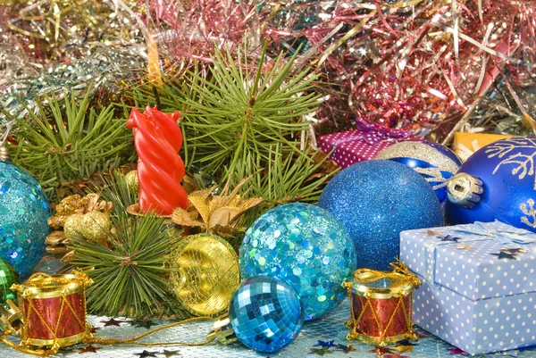 Bild von vielen Christbaumschmuck Nahaufnahme — Stockfoto