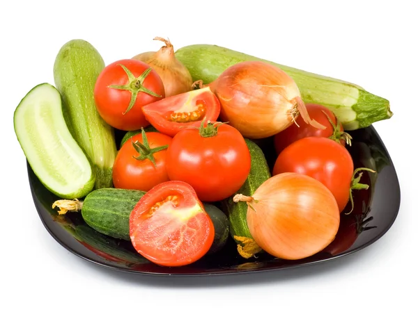 Verduras en el plato — Foto de Stock