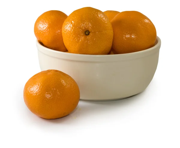 Tigela de tangerinas — Fotografia de Stock