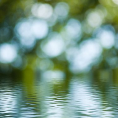 su üzerinde yeşil doğal arka plan