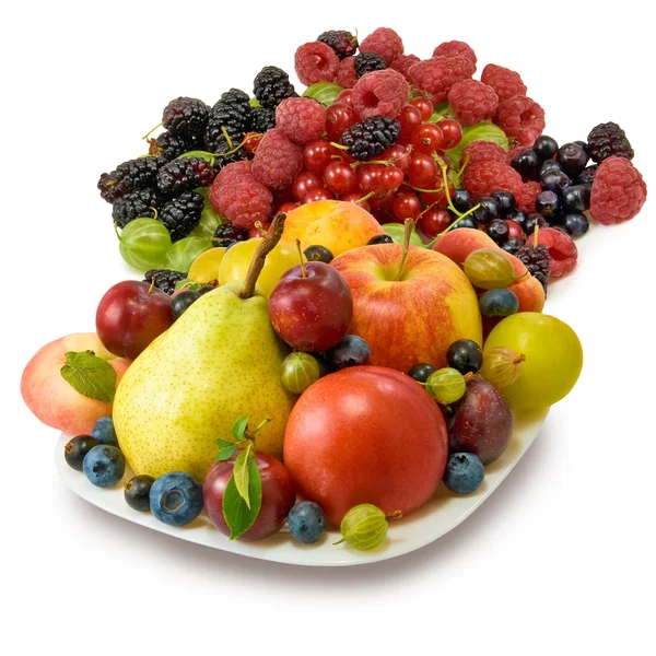 Различные фрукты и овощи — стоковое фото