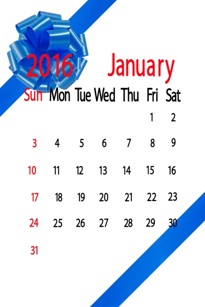 Календарь на январь месяц — стоковое фото