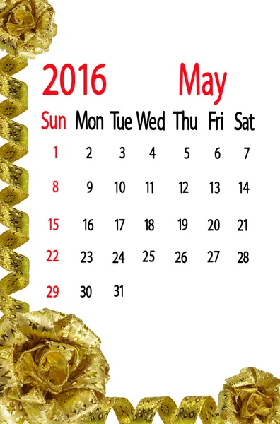 Kalendarz w miesiącu maju — Zdjęcie stockowe