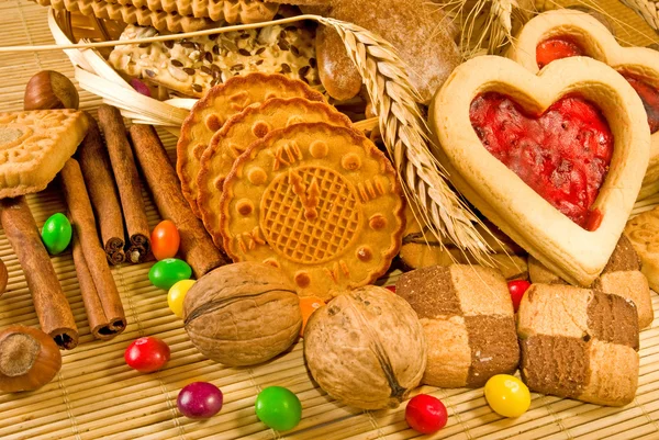 Many cookies closeup — Stock Photo, Image