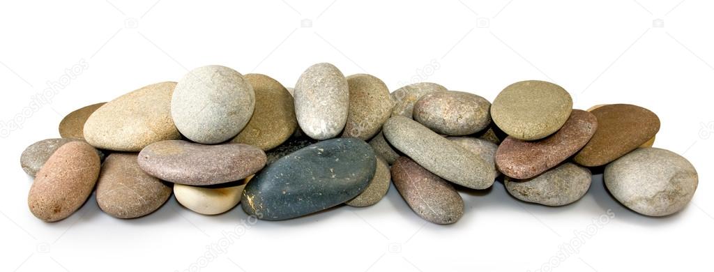  stones on a white background