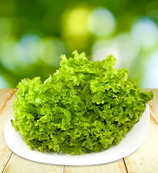 Image of of fresh greens on a plate — Stock Photo, Image