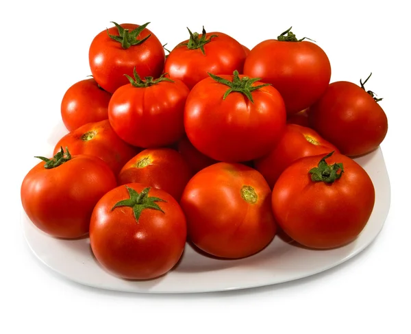 Imagen aislada de tomate en un plato — Foto de Stock