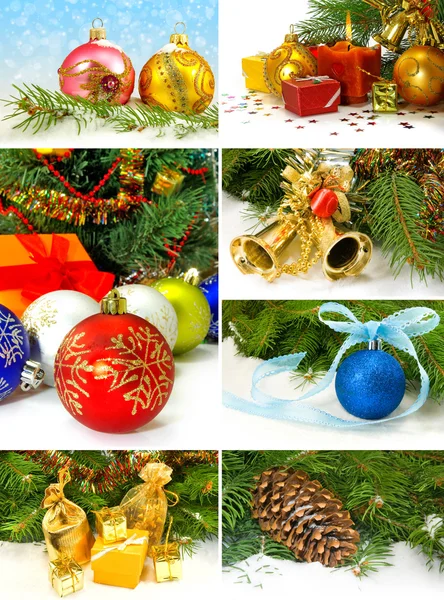 Various Christmas decorations closeup — Stock Photo, Image