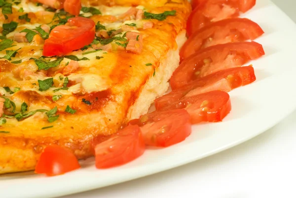 Isolated image of tasty pizza close-up — Stock Photo, Image