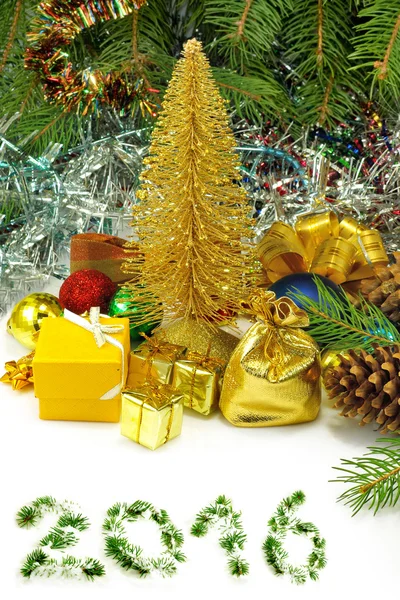 Várias decorações de Natal closeup — Fotografia de Stock