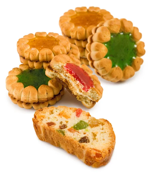 Isolated image of  tasty cookies closeup — Stock Photo, Image