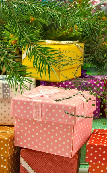 Obraz krásné Vánoční dekorace a vánoční stromek closeup — Stock fotografie