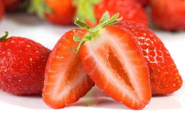 Strawberry on a white background closeup — Stock Photo, Image