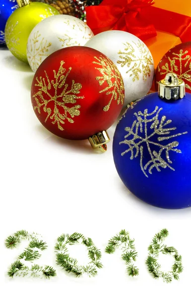 Рождественские шары крупным планом — стоковое фото