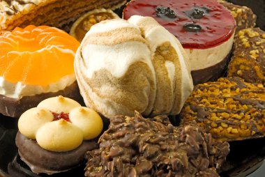 Çok lezzetli kurabiyeler yakın çekim görüntüsü