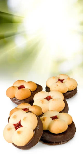 Изолированное изображение вкусного печенья крупным планом — стоковое фото