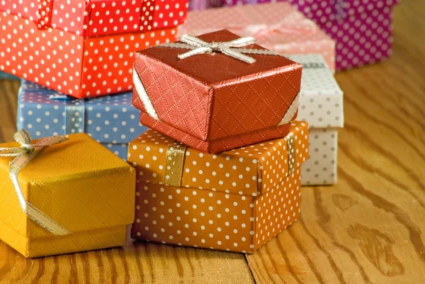 Cajas de regalo de imagen primer plano — Foto de Stock