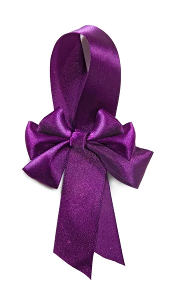 Isolated image of a purple bow closeup — Stock Photo, Image
