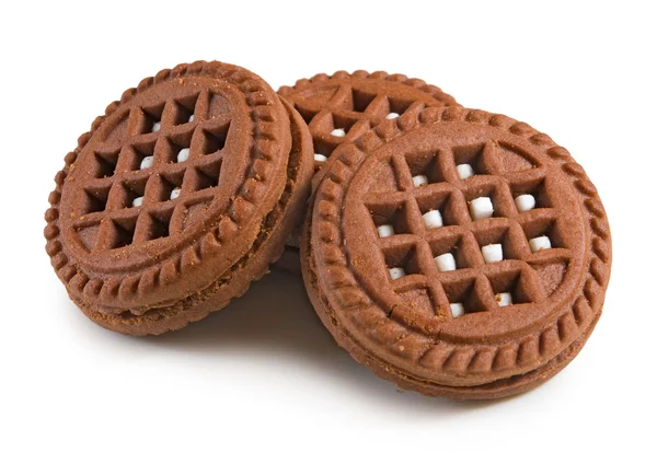 Izolované obrázek closeup chutné cookies — Stock fotografie