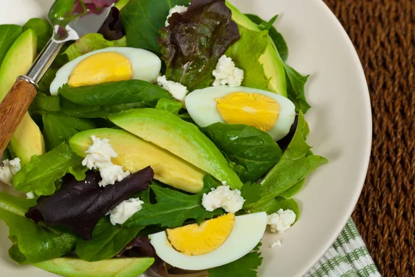 Frischer grüner Salat mit Avocado — Stockfoto