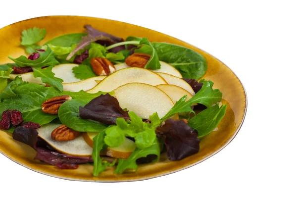 Insalata di pere con noci pecan — Foto Stock